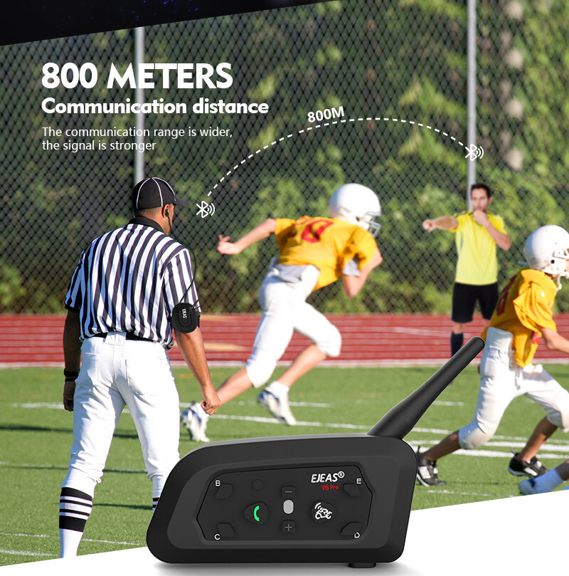 Referee Communication Headset Motorcycle Bluetooth Intercom Interphone V6C