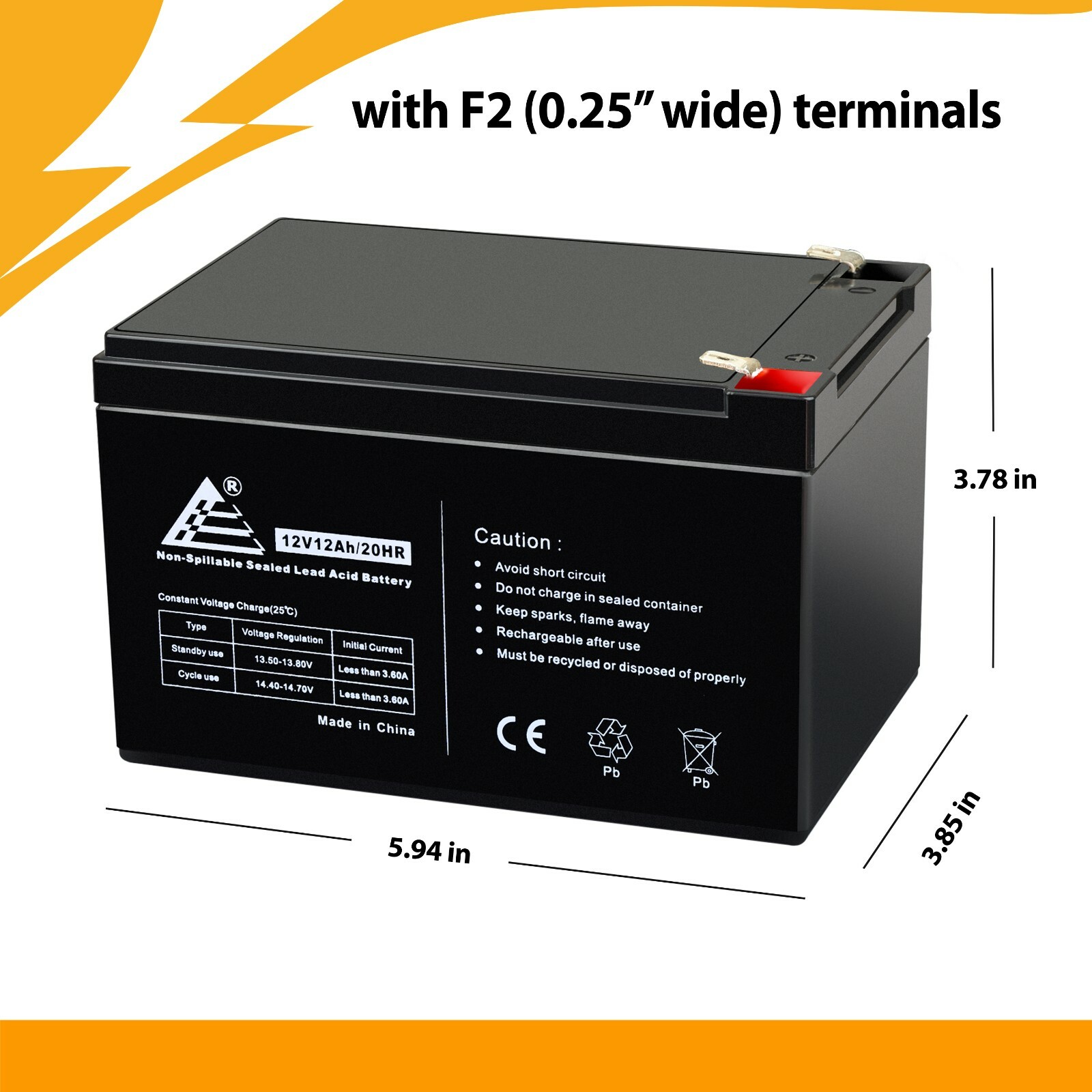 2 Pack | 12 Volt 12 Ah Pride Mobility SC52 Sonic Scooter Replacement Batteries