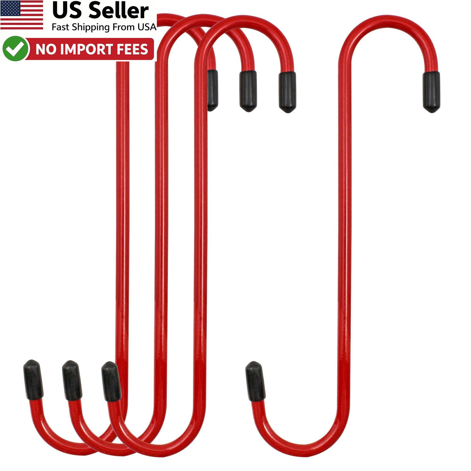 4LIFETIMELINES Brake Caliper Hanger Hooks Durable Steel Red Rubber Tips FROM USA