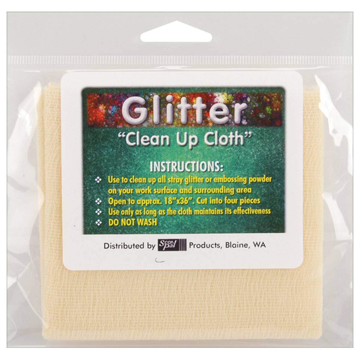 Scor-Pal Glitter Clean Up Cloth  18"X36"