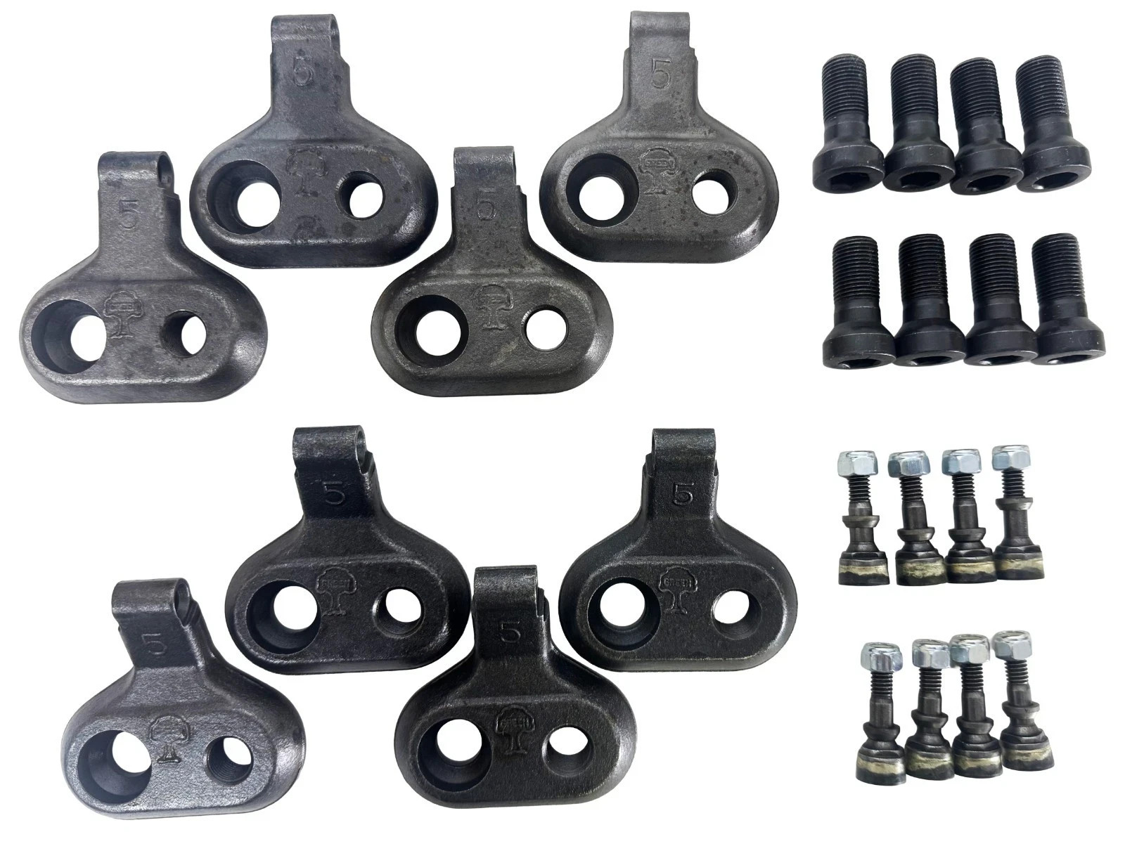 Greenteeth 500 Series Stump Grinder Set of 8 Teeth 8 Pockets & 8 Bolts 783557