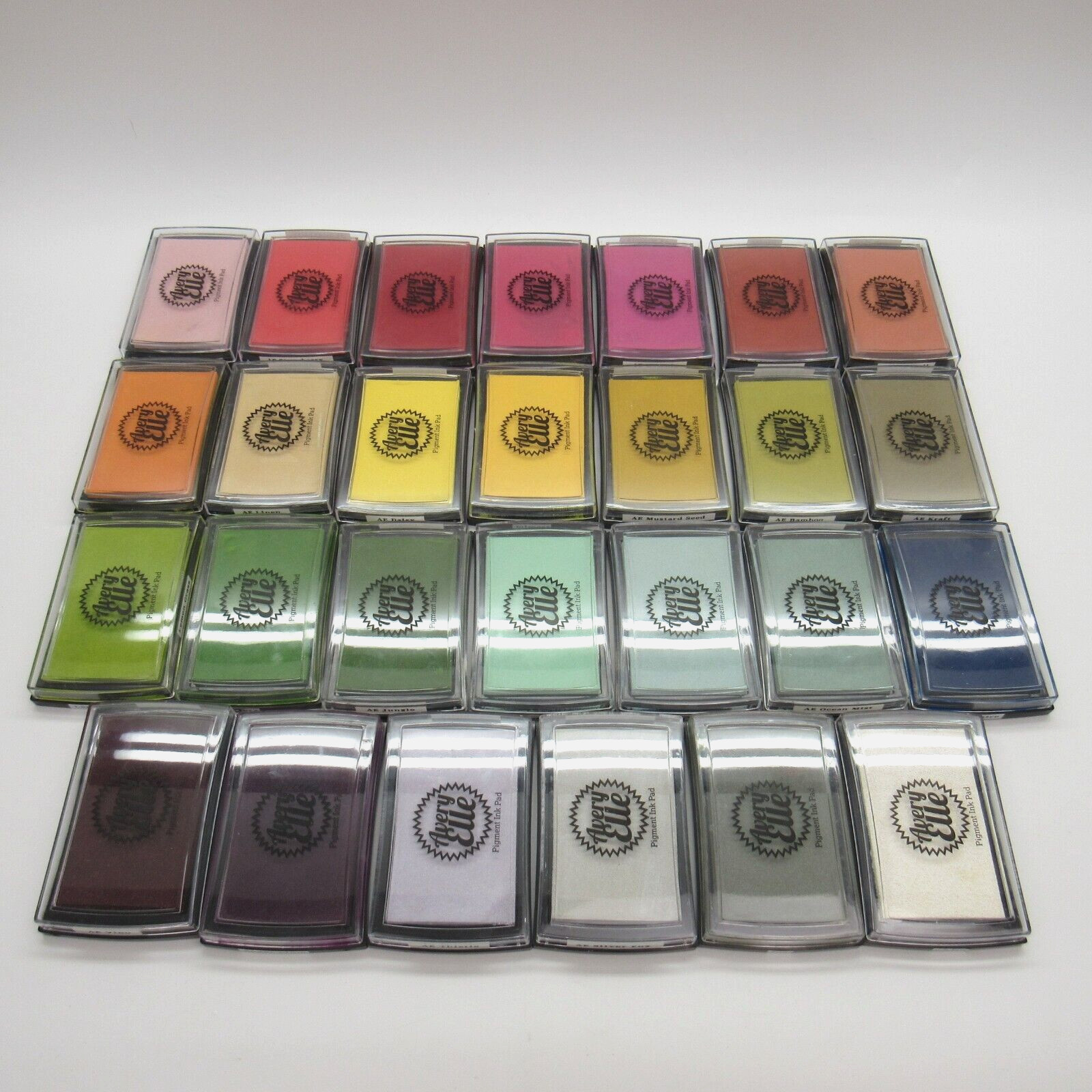 Avery Elle Ink Pad Lot of 27 Assorted Colors - Dye Stamp Stamping Ink