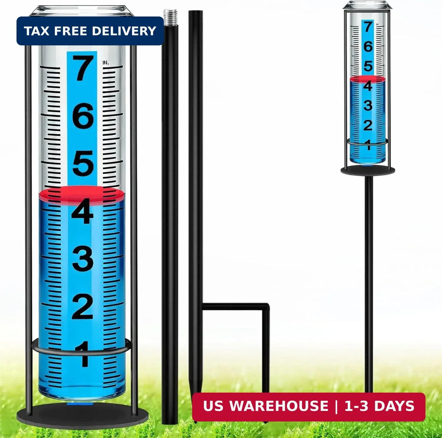 Rain Gauge Outdoor, Upgraded Rain Gauges Outdoors Best Rated,Accurate Rain Measu