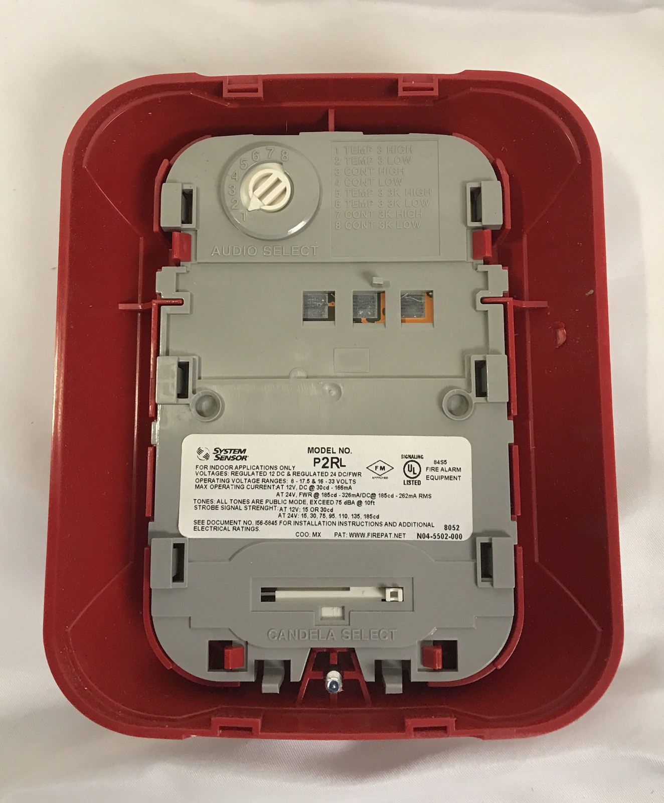 System Sensor P2RL Wall Horn Strobe Red 