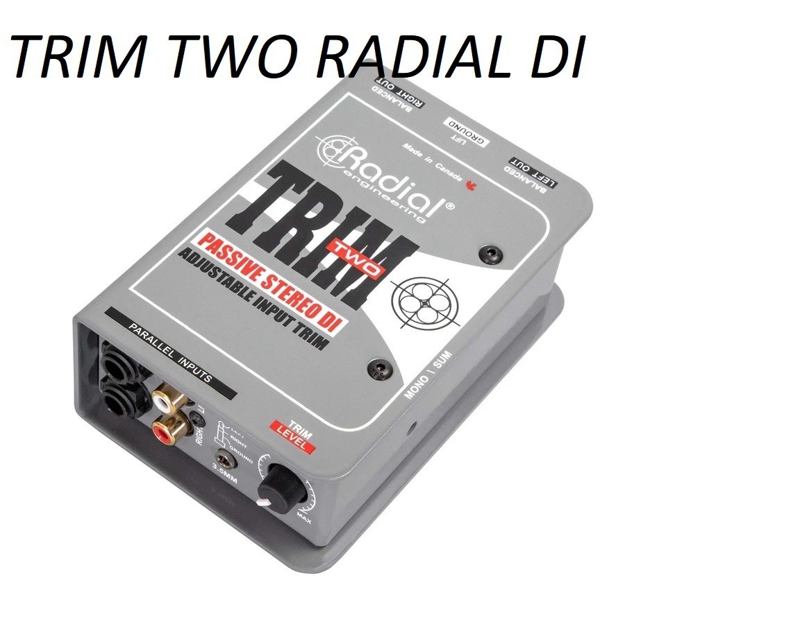Radial Trim-Two Passive Stereo DI with Adjustable Input 1/4", RCA / stereo mini