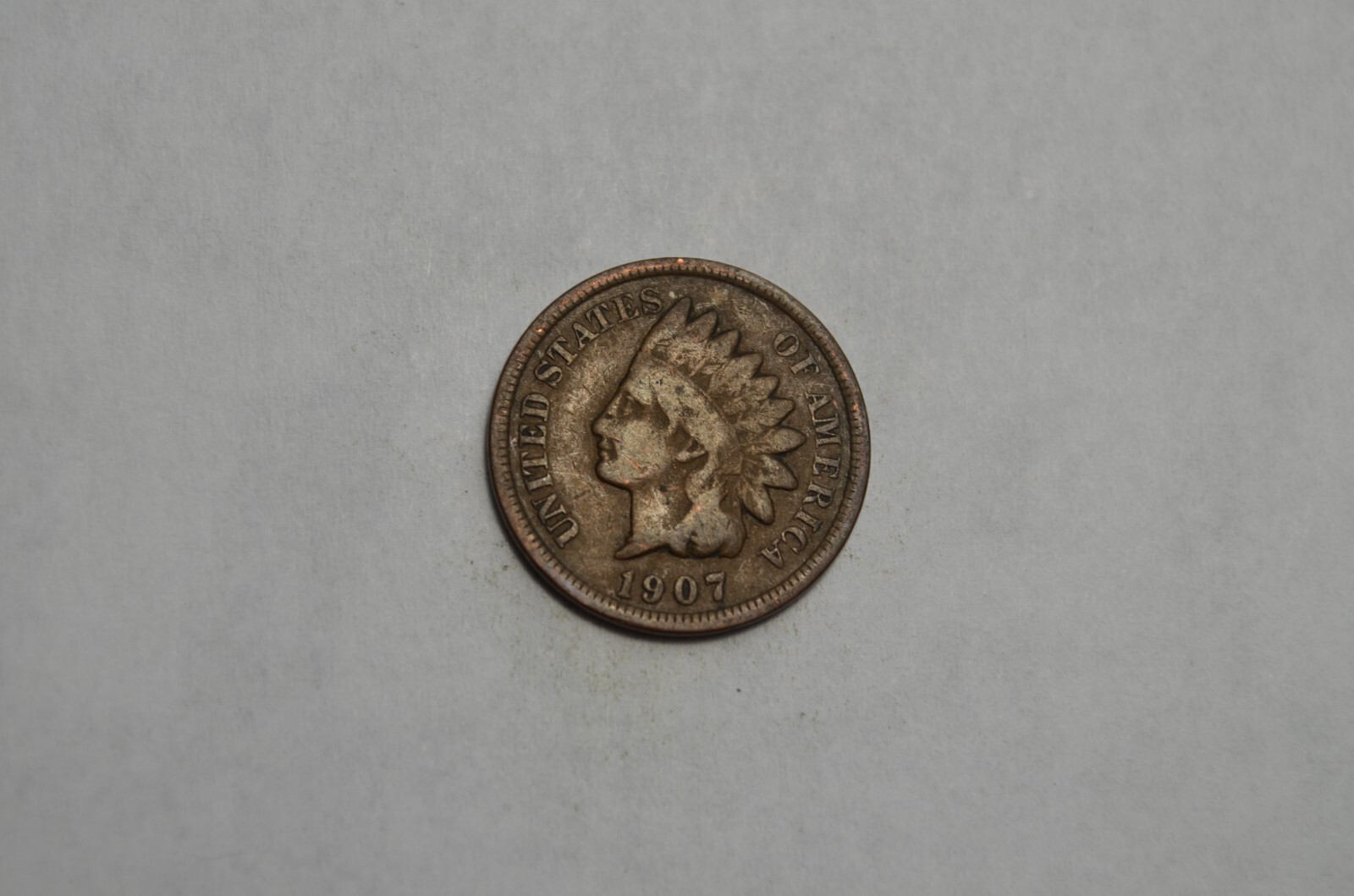 1907 INDIAN HEAD CENT GOOD CONDITION NICE OLD COIN FREE SHIPPING #85