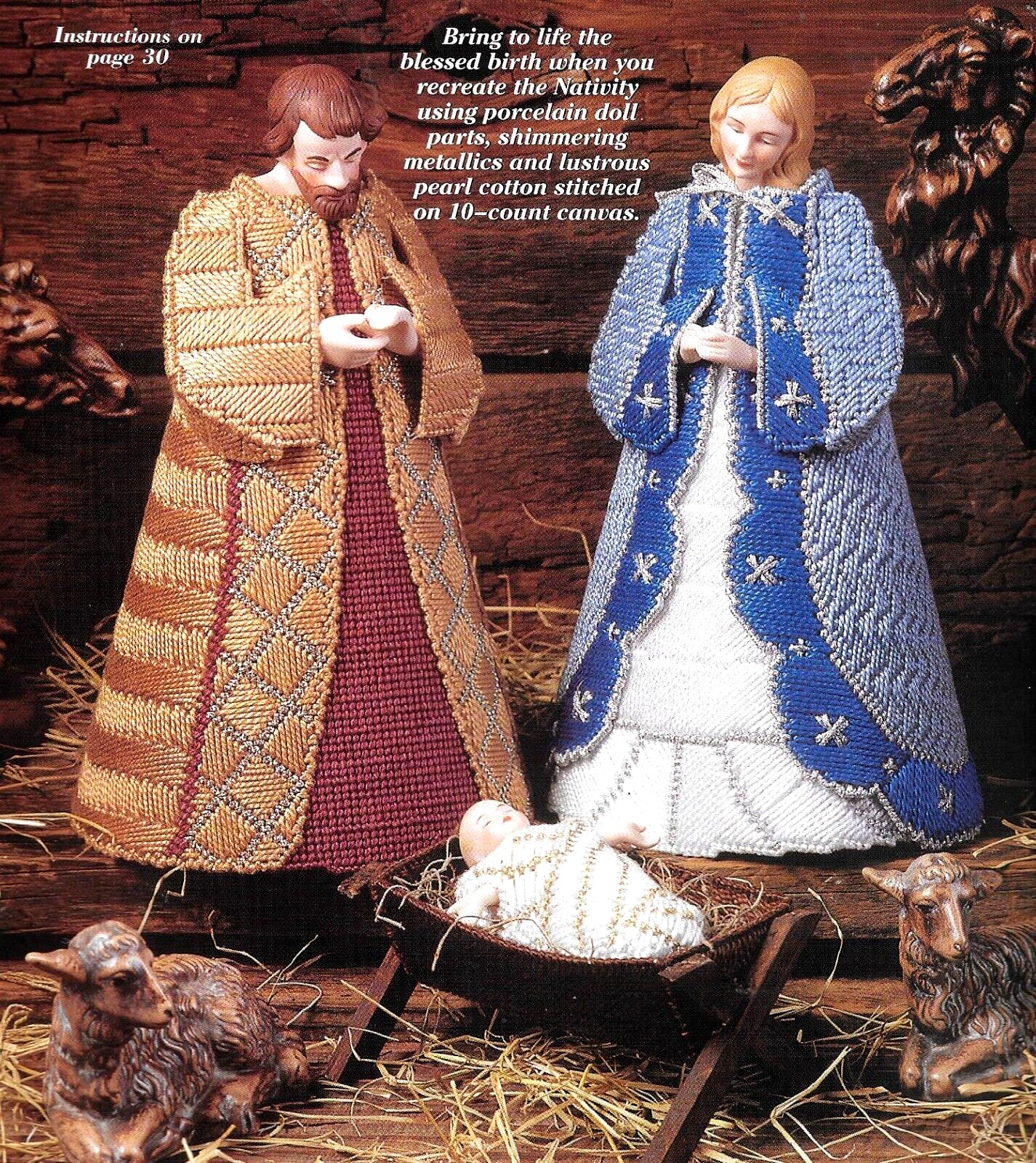 CHRISTMAS NATIVITY - DAILY INSPIRATIONS CROSS  ------   PLASTIC CANVAS PATTERNS