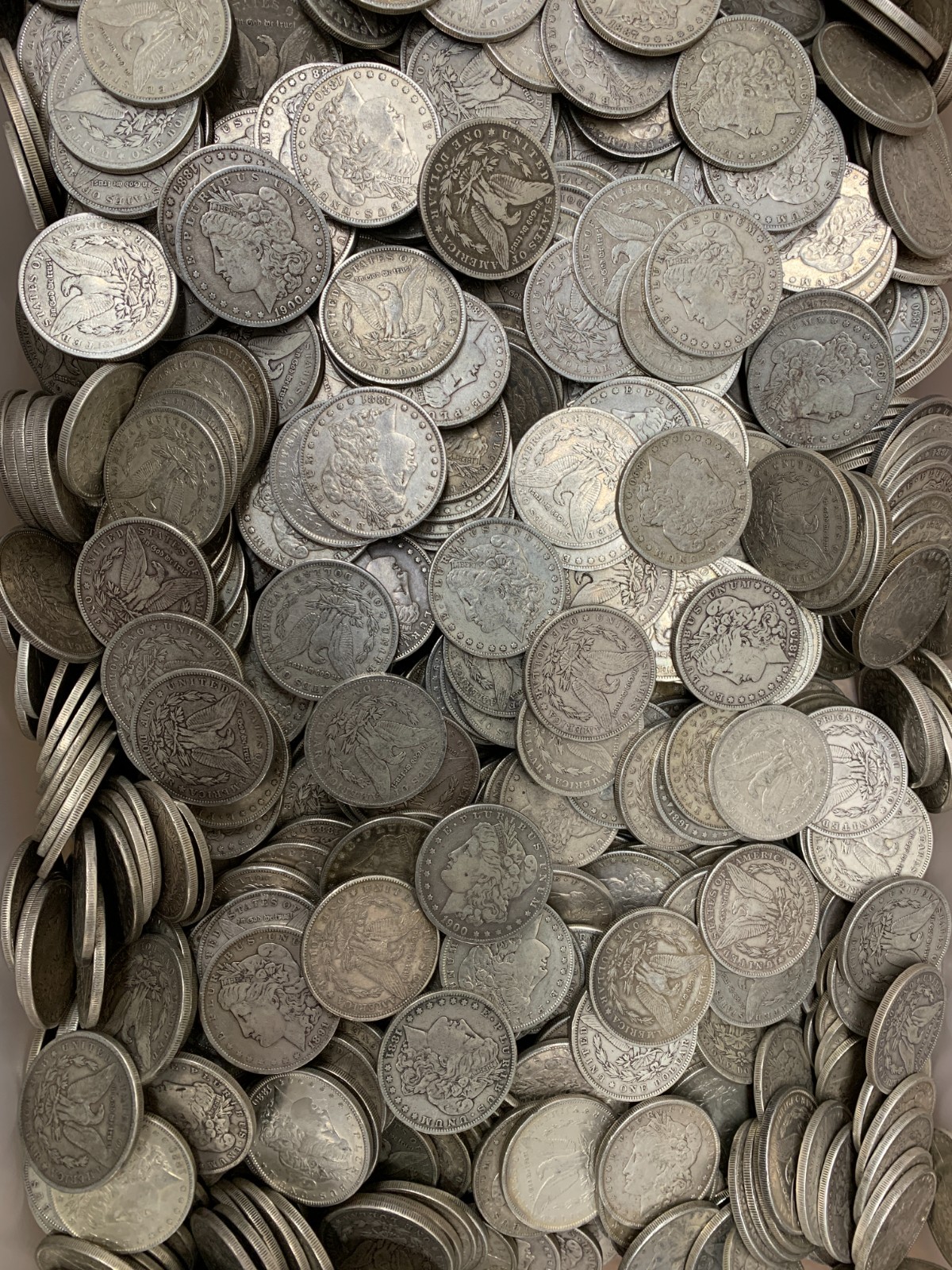 Pre 1921 Silver Morgan Dollar F/VF Lot of 5 S$1 Coins