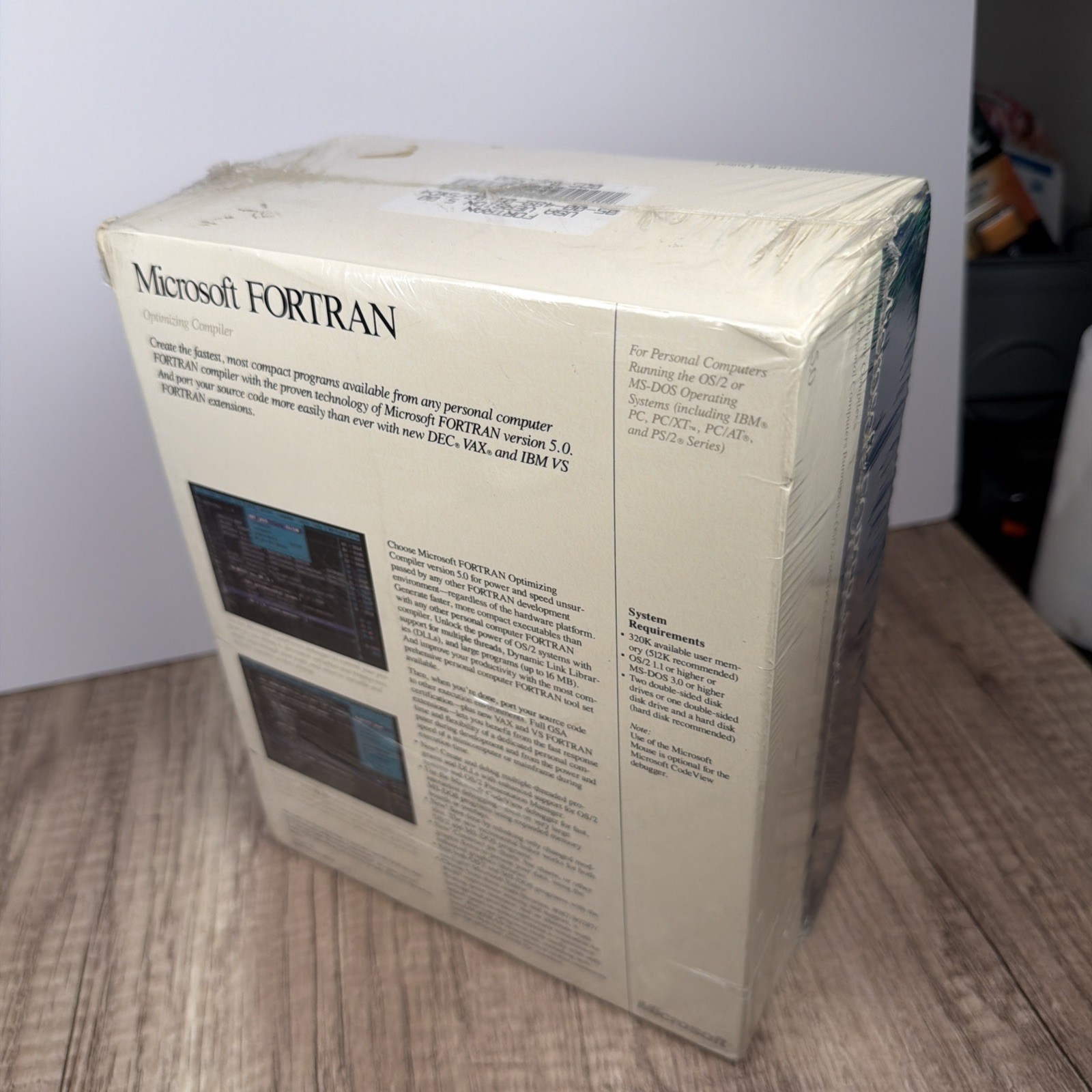 Microsoft Fortran Optimizing Compiler 5.0 - 1989 Vintage SEALED