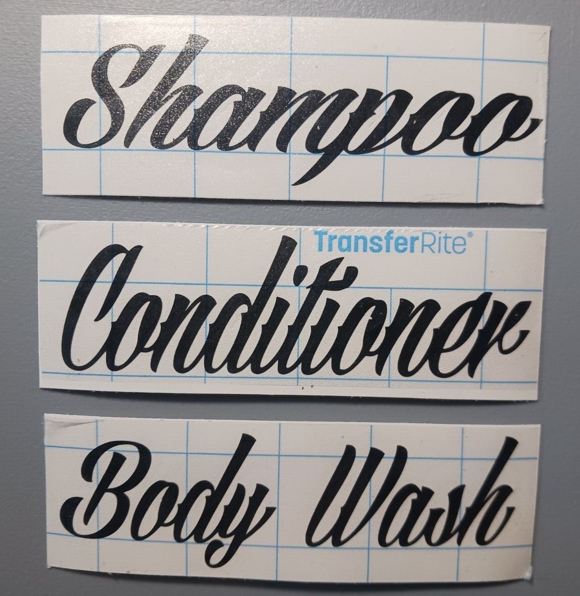 Set of 3 Shampoo Conditioner Body Wash Label Decal/Sticker W/ Color Options