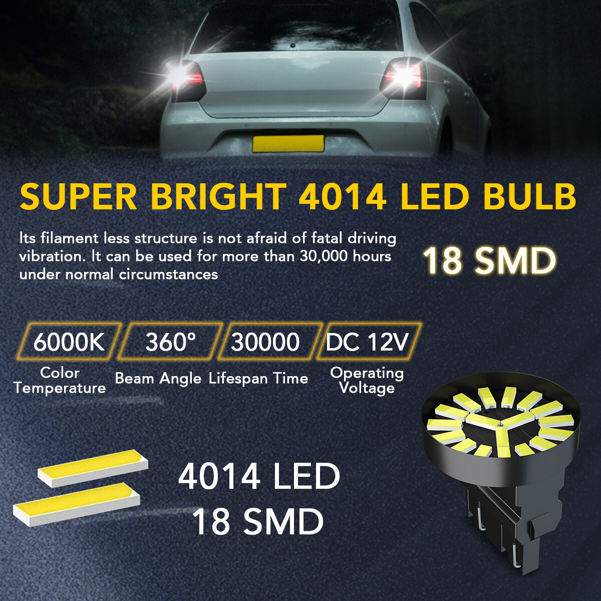 2X 3157 LED Backup Reverse Light Bulb White For Dodge Ram 1500 2500 3500