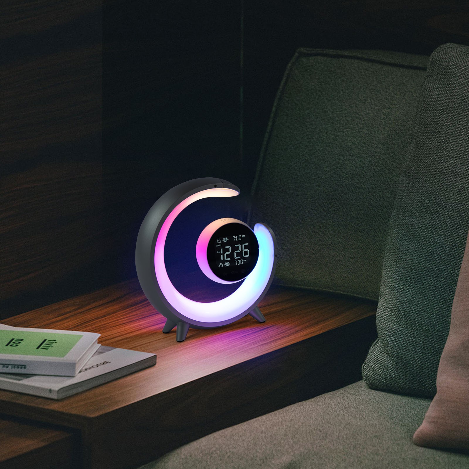 USB LED Desk Home Office Bedside Night Light Reading Lamp,Round,Touch Control