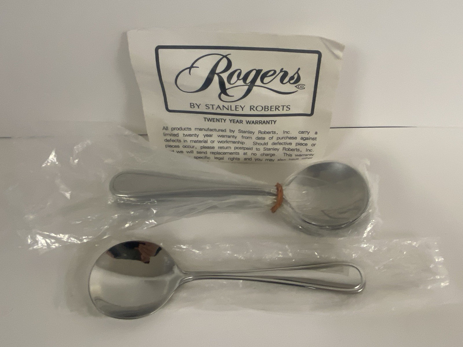 Stanley Roberts Rogers Stainless Flatware RIDGEWOOD Set 12 CREAM SOUP SPOONS 6"