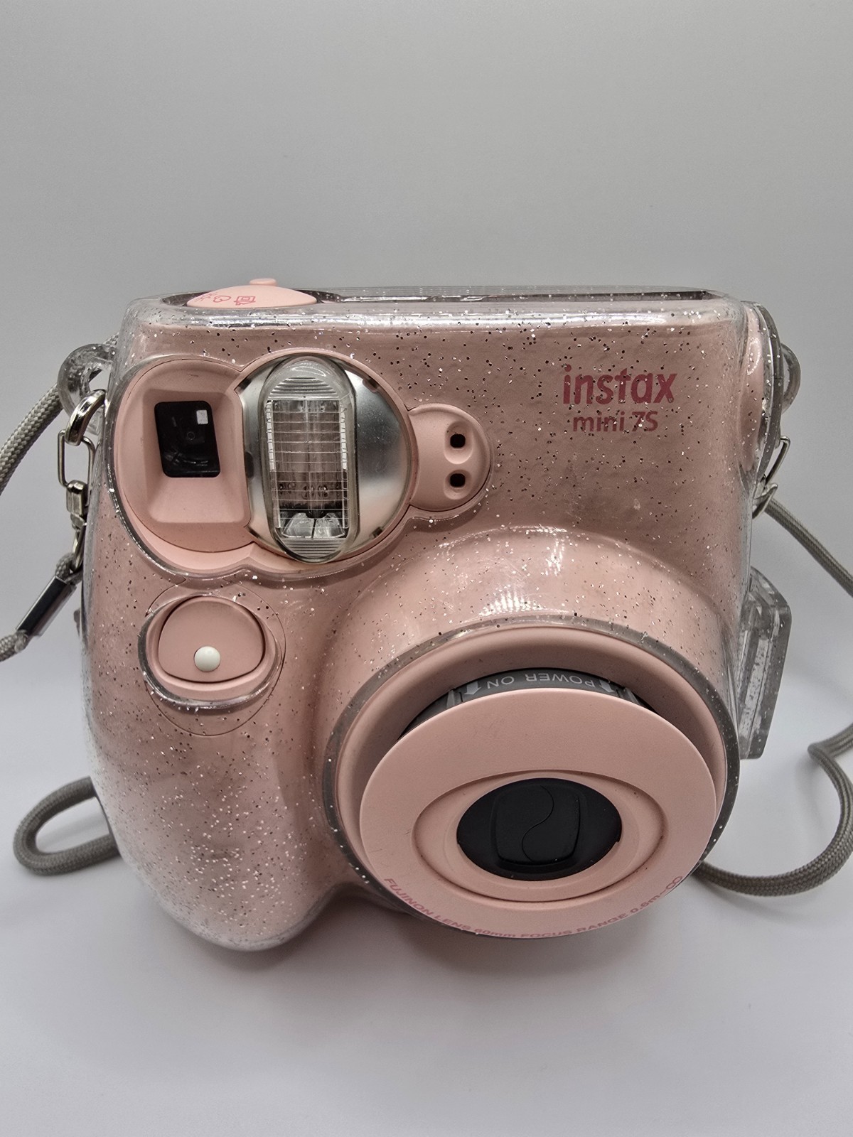 Fujifilm Instax Mini 7s Light Pink With Clear Glitter Case