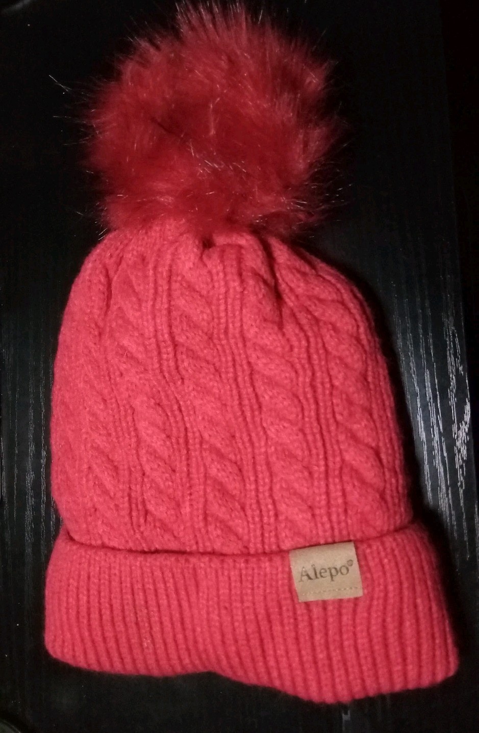 Alepo Fleece Lined Winter - Knit Beanie - Red