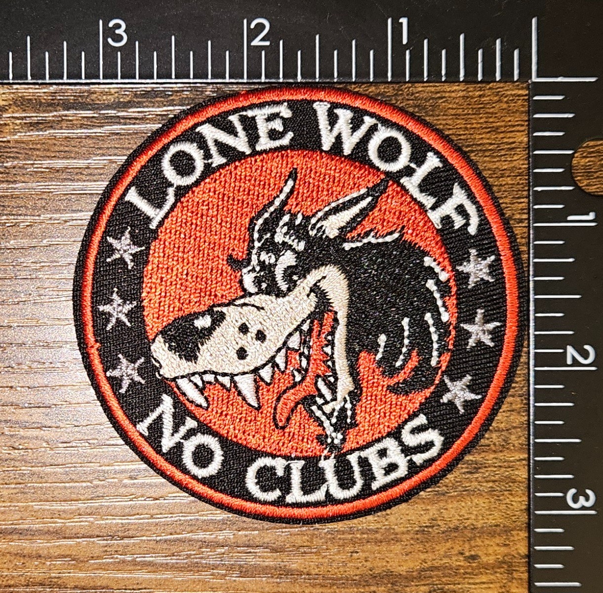 Lone Wolf No Clubs Motorcycle Club Patch