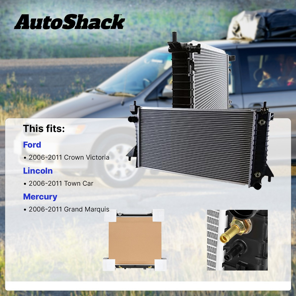 Radiator for Ford Crown Victoria Mercury Grand Marquis Lincoln Town Car 4.6L V8