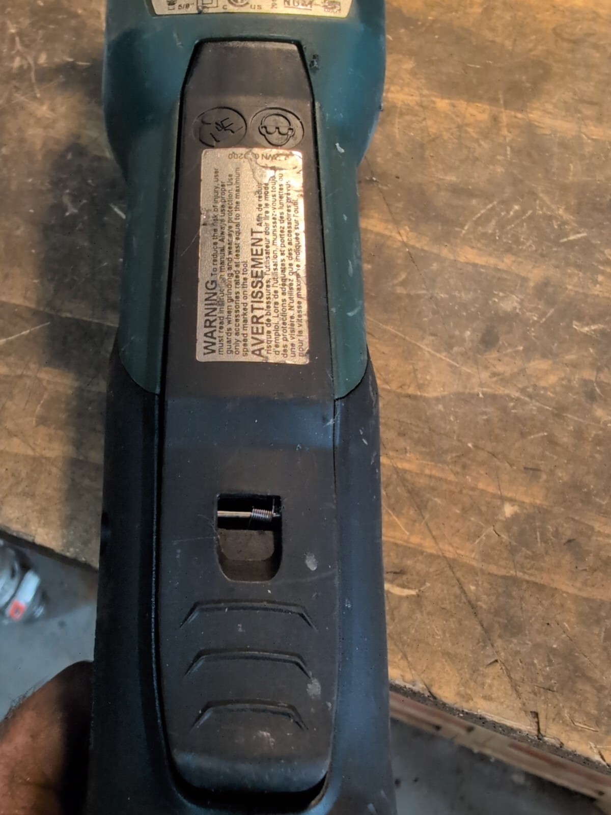 Metabo WP 8-115 QuickProtect 4 1/2" Non-Locking Paddle Switch Angle Grinder