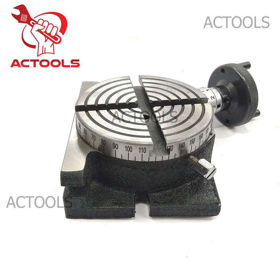 4" 100mm Rotary Table Horizontal And Vertical With 3 Jaw 65mm Chuck Backplate