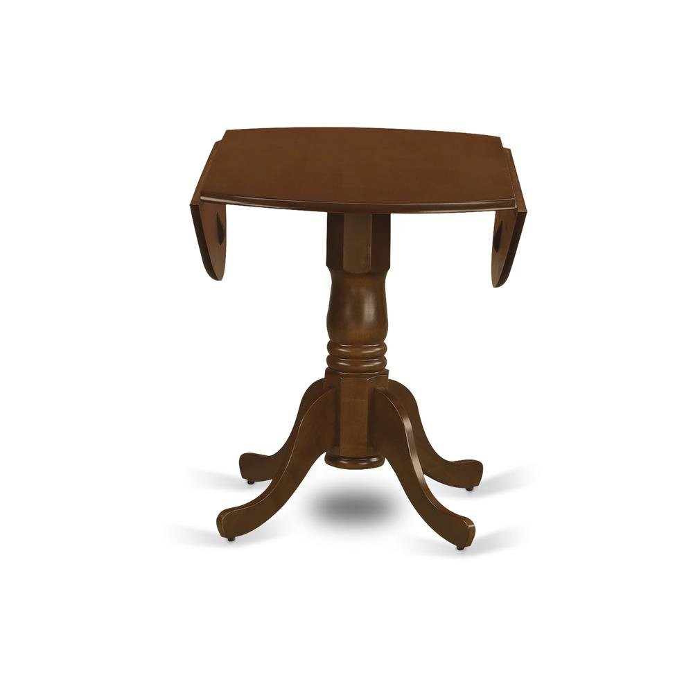 3-Piece Dining Set, Drop Leaf Table, 2 Microfiber Chairs, Espresso Finish