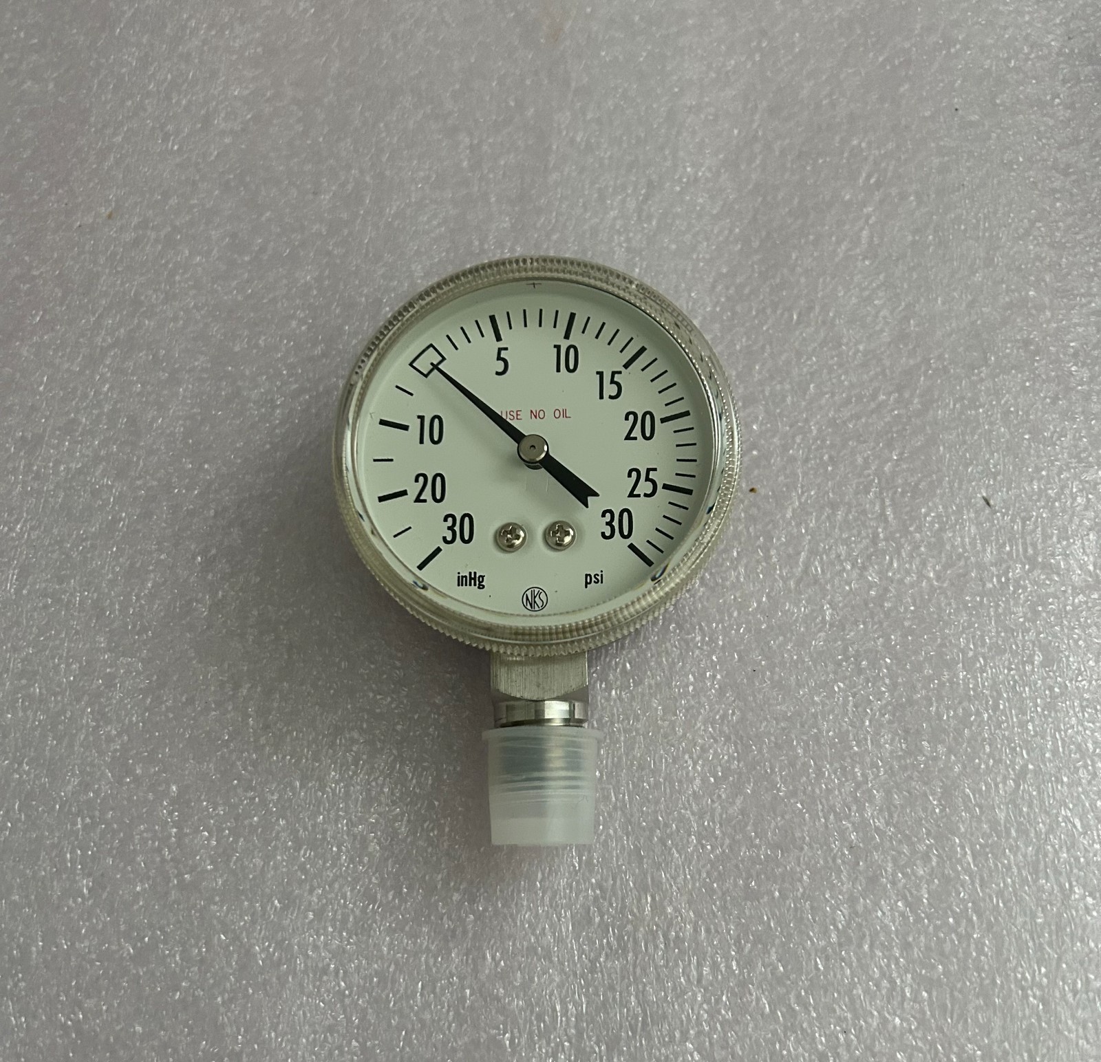 NKS 2" Meter 30Hg-30psi, 1/4"NPT Fitting.