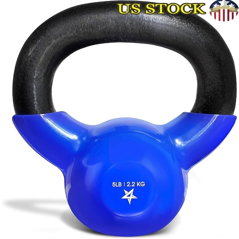 Cast Iron Kettlebell Fitness Training Weight Durable Handle Gym Equipment New