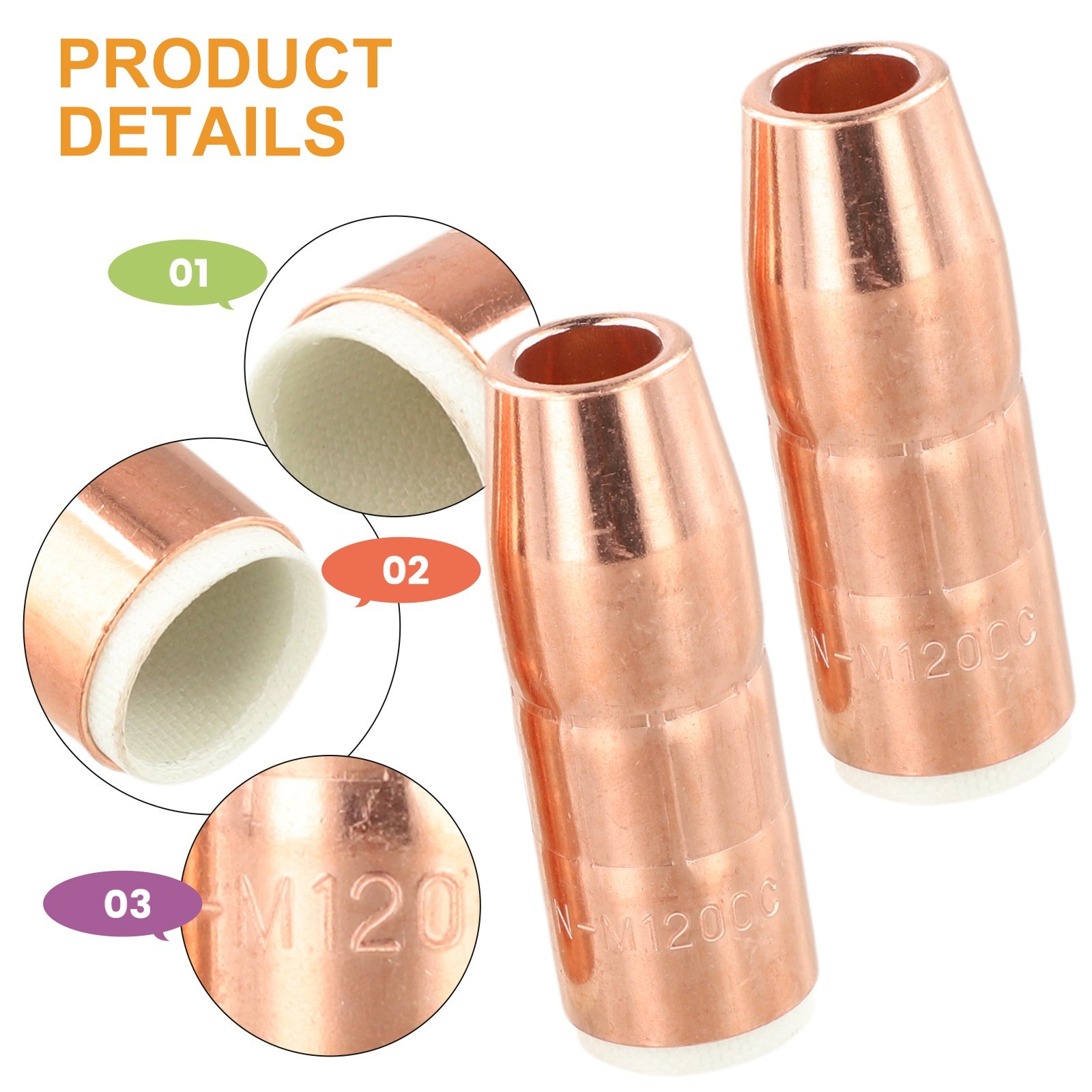 Welding Applications for mig Welding Nozzle Copper Welding Nozzle Precise