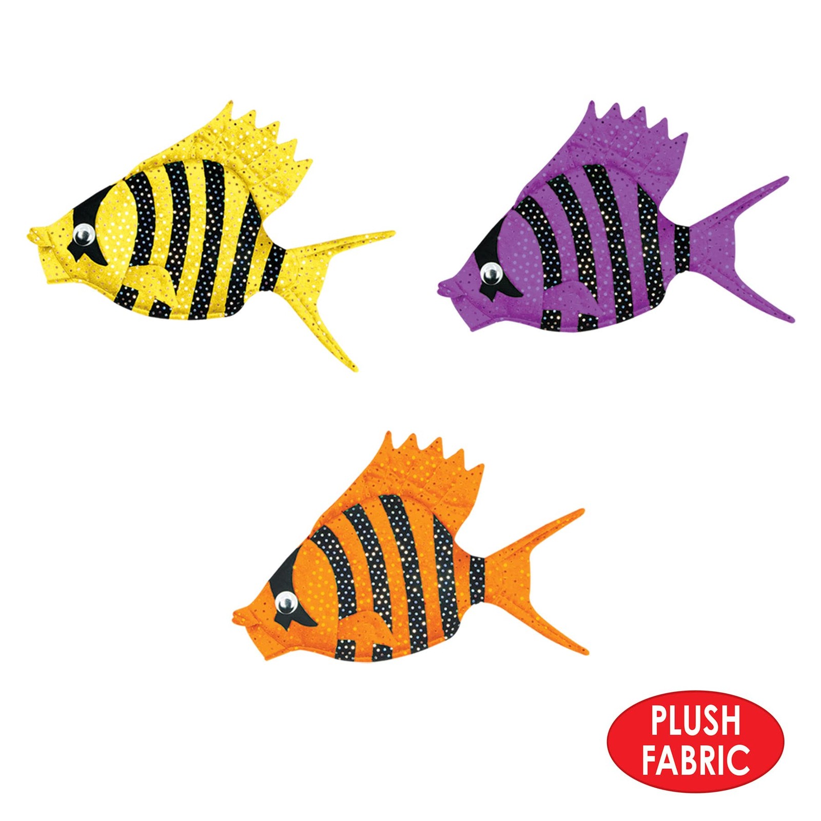 Beistle Plush Luau Fish Hats, 2 Pieces – One Size Fits Size, Multicolor
