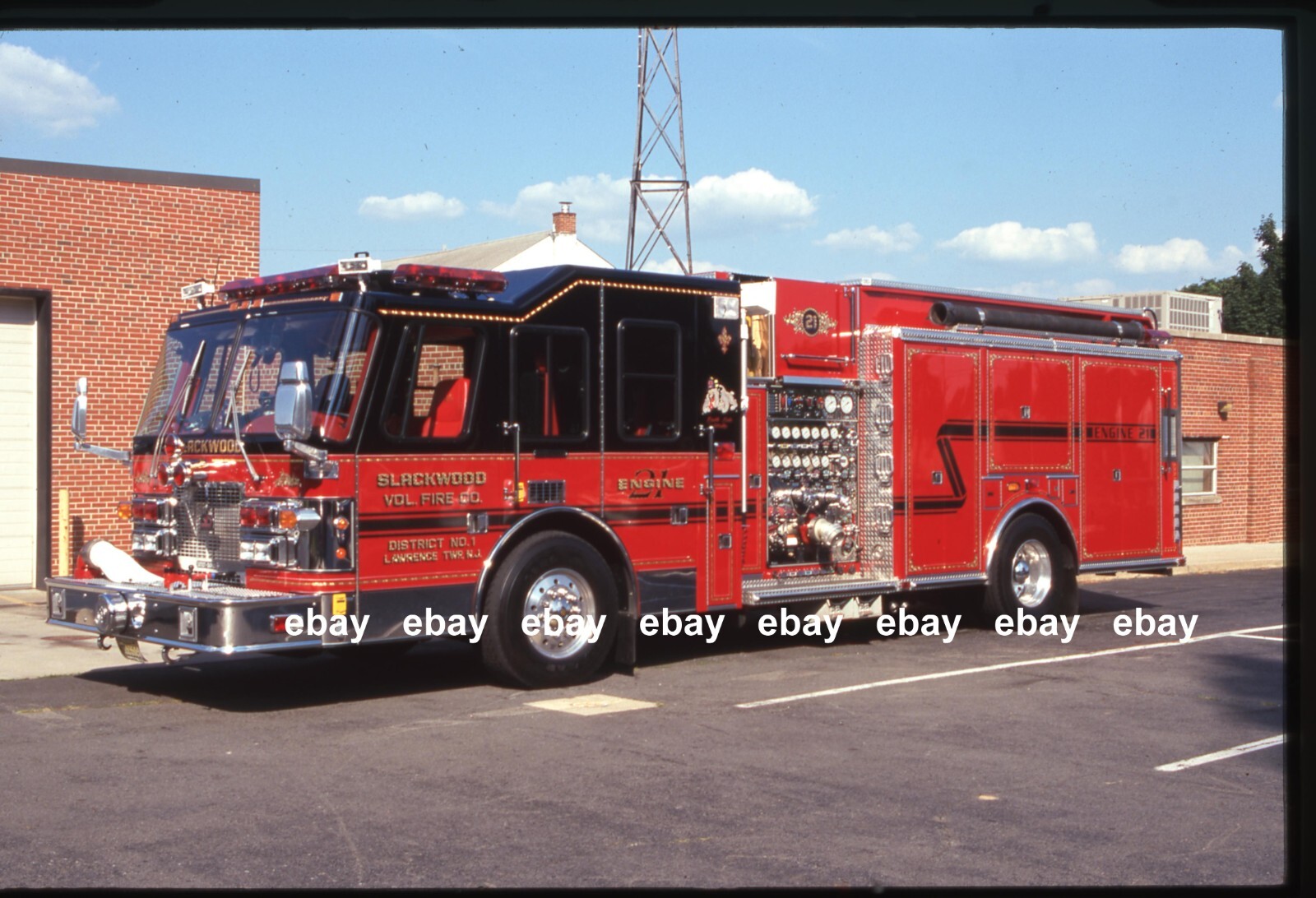 Lawrence Twp NJ 1998 Simon Duplex 3D pumper Fire Apparatus Slide