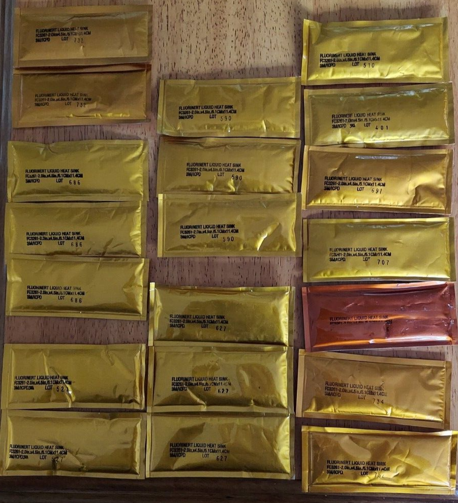 Fluorinert FC-3261 Inert Liquid Heat Sink - Estimated at 18 to 20 ml Per Pouches