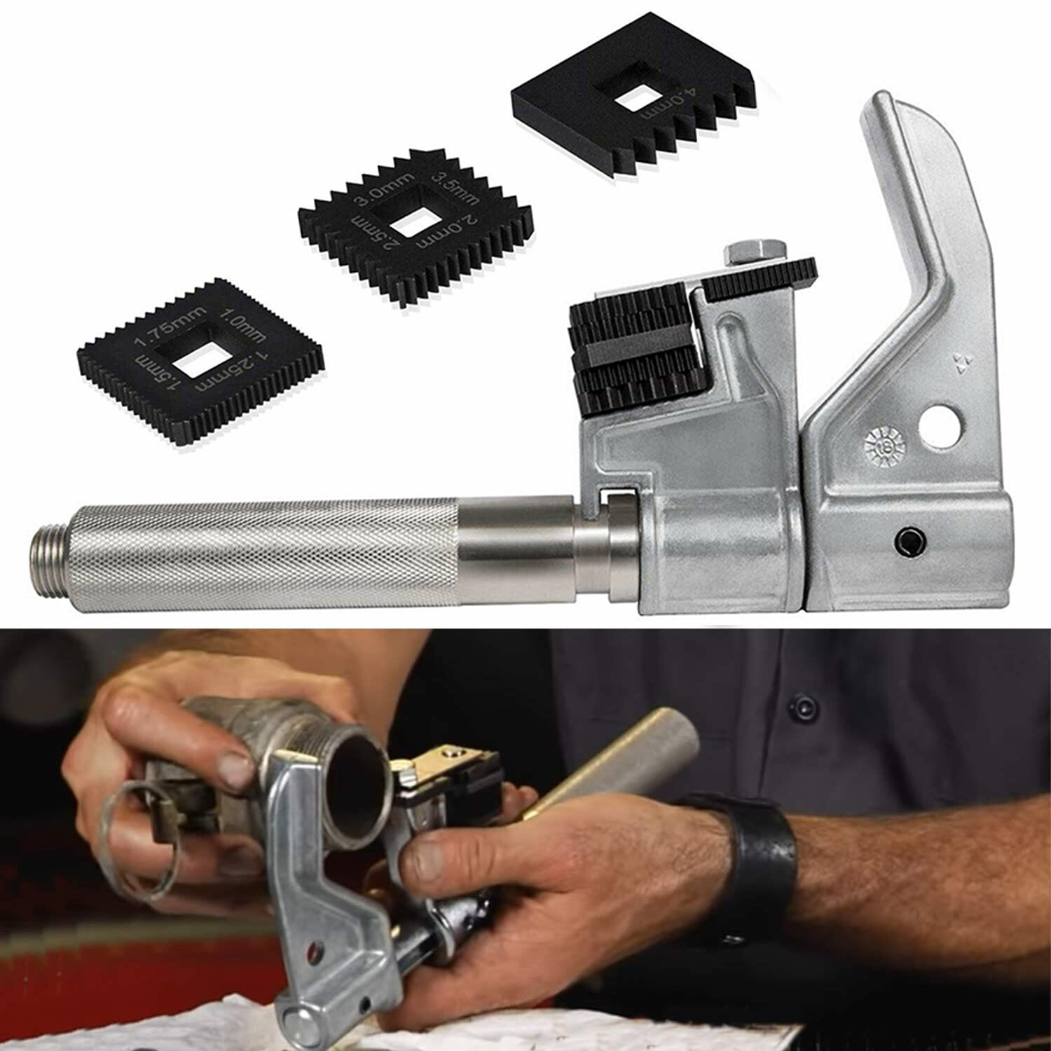 7402 Universal Outside Thread Chaser Tool& Metric Die Set For Thread Repair Tool