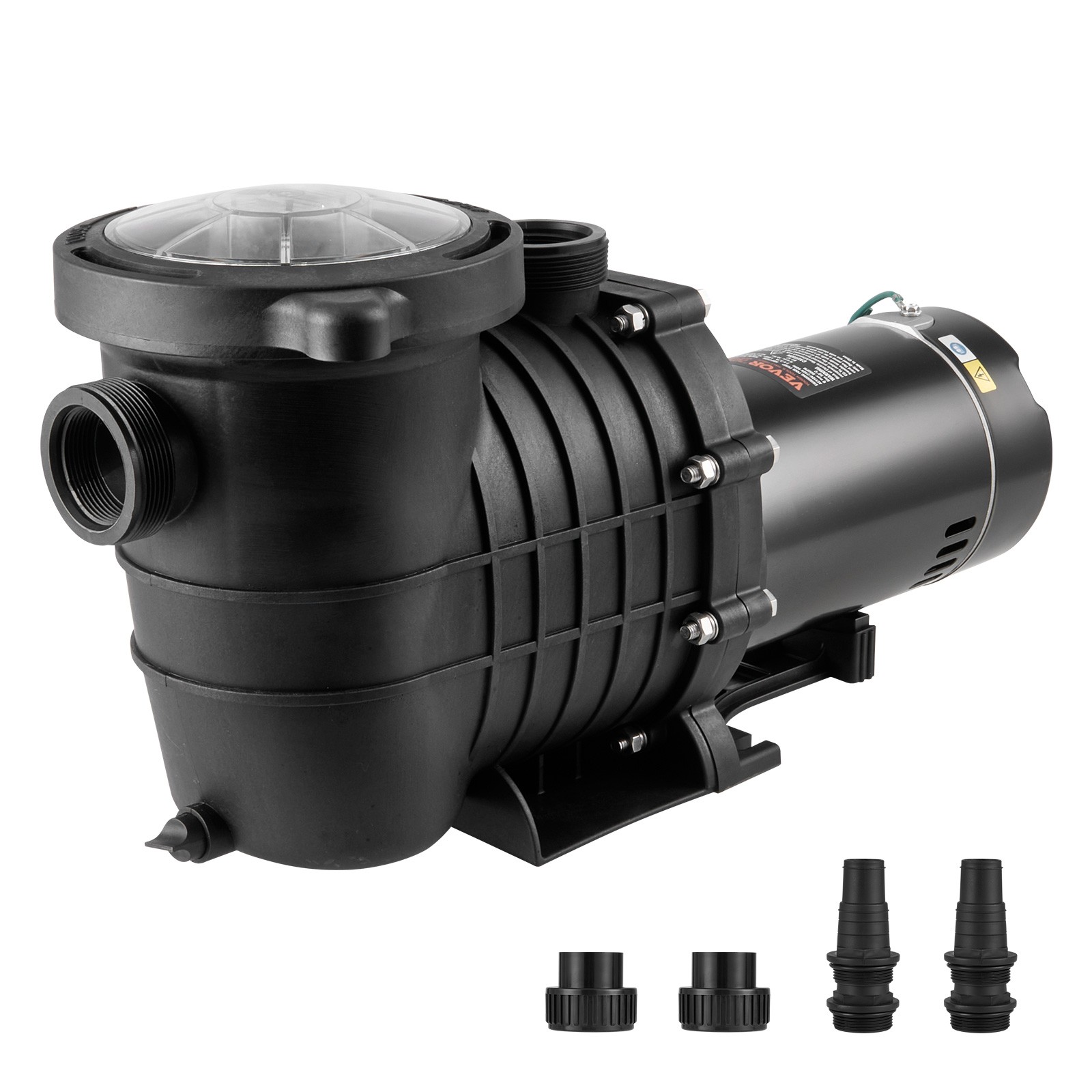 VEVOR Above Ground Swimming Pool Pump Single Speed 1.5 HP 100 GPM 110V / 240V