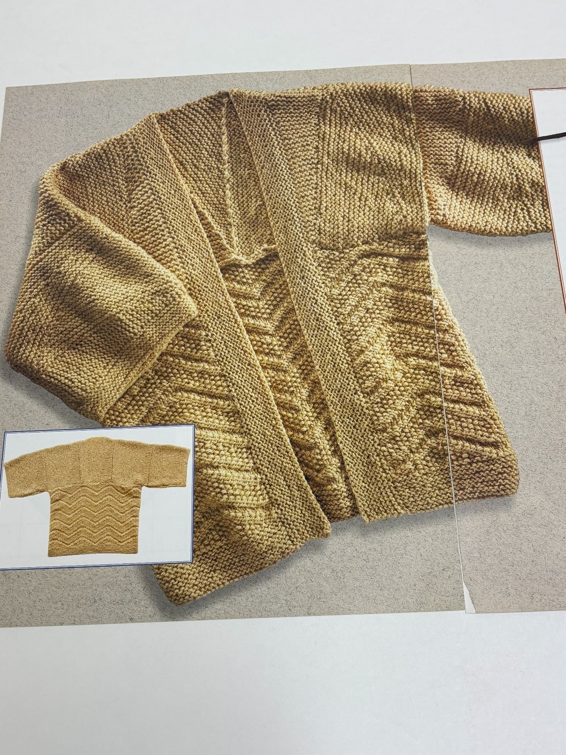 Bamboo Kimono Knitting Pattern Intermediate One Size Pages from Book