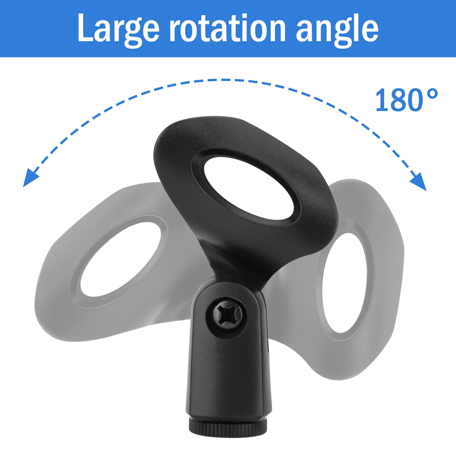5Pcs Universal 180° Microphone Clips Clamp Holder For Wired/ Wireless Mic Stand