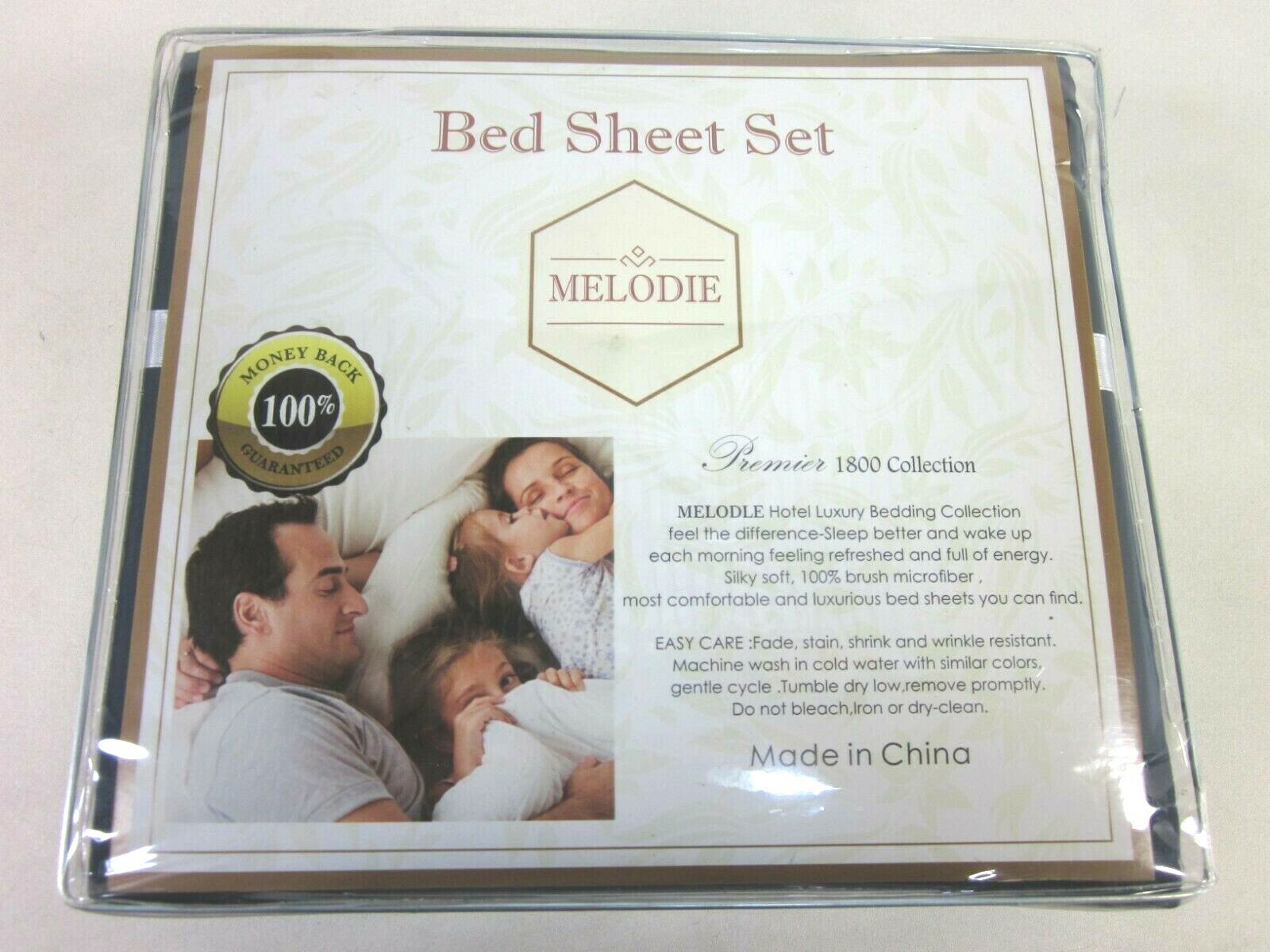 MELODIE DIRECT QUEEN SIZE NAVY SHEETS 4PC SET 100% BRUSHED MICROFIBER 1800 NEW
