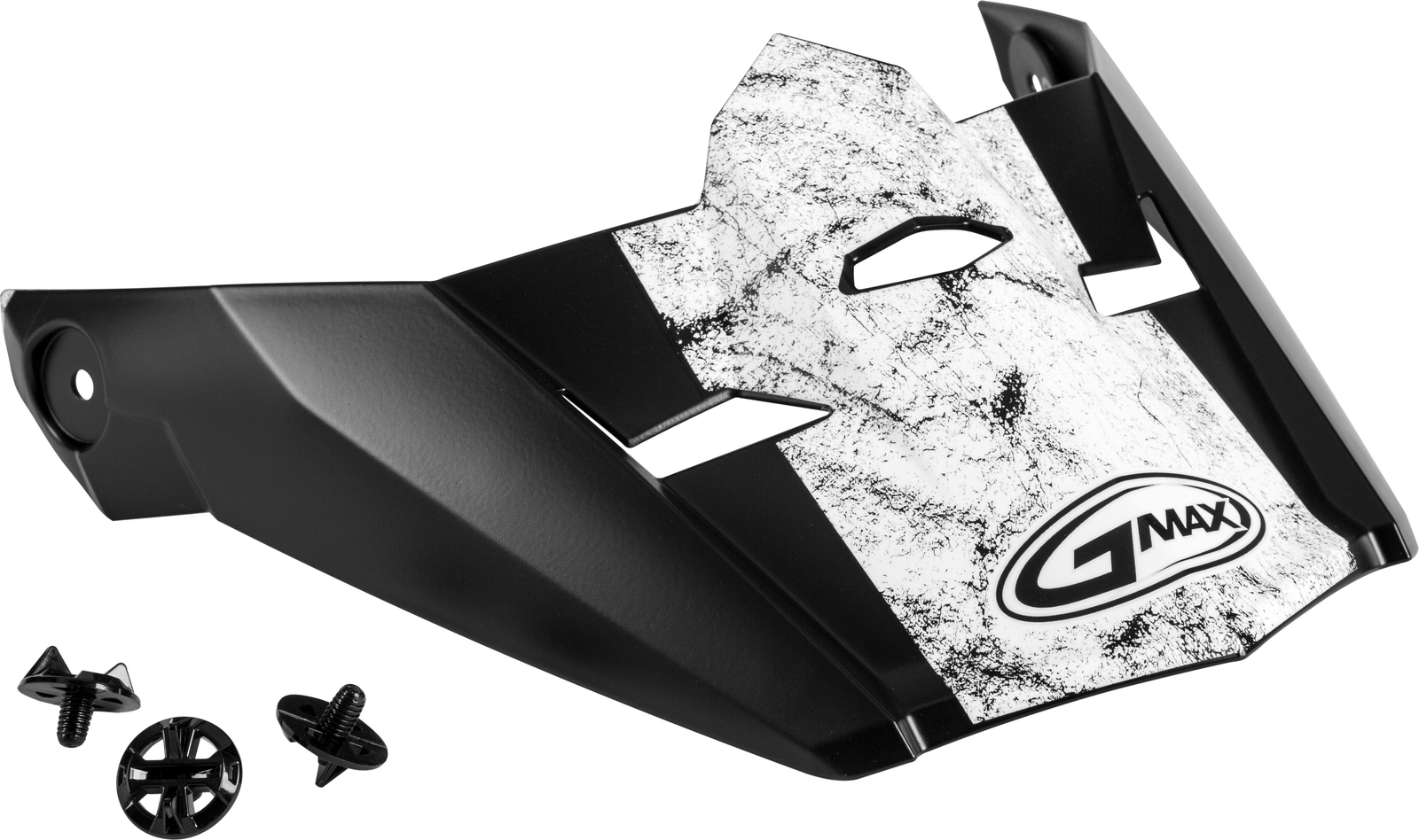 GMAX MX-46 Dominant Visor w/ Screws MATTE BLACK/WHITE/RED MD-2X G046904