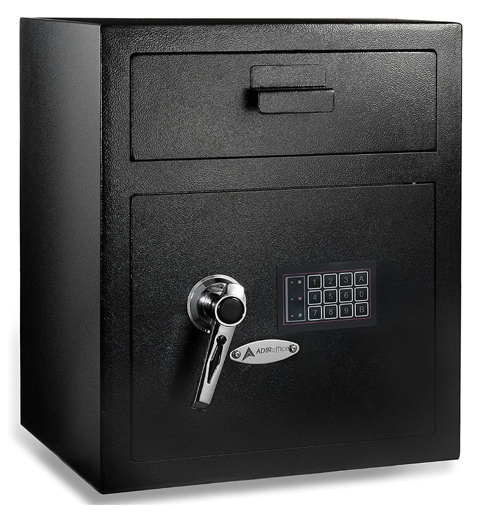 ADIR Office Black Steel Drop Bin Despository Safe