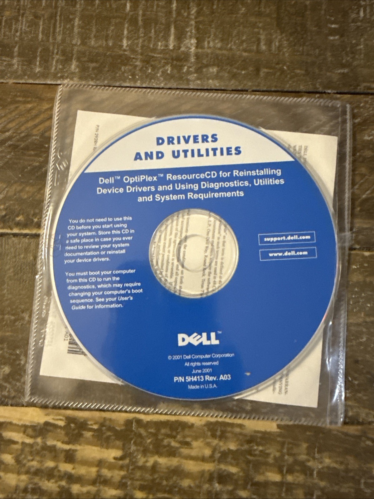Dell Drivers & Utilities OptiPlex ResourceCD Software PC Cd Rom