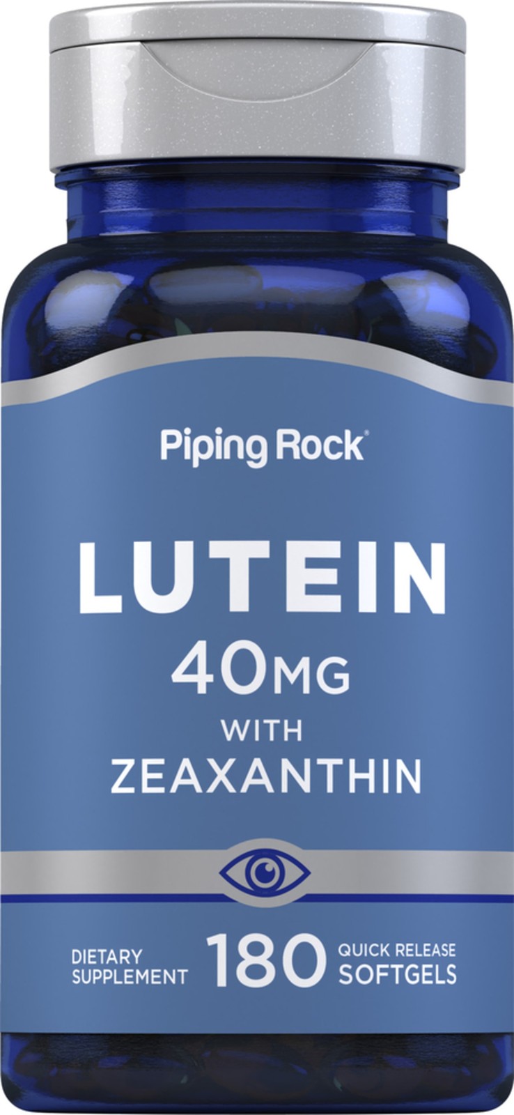 Lutein and Zeaxanthin 40 mg Eye Health Vitamins | 180 Softgels | by Piping Rock