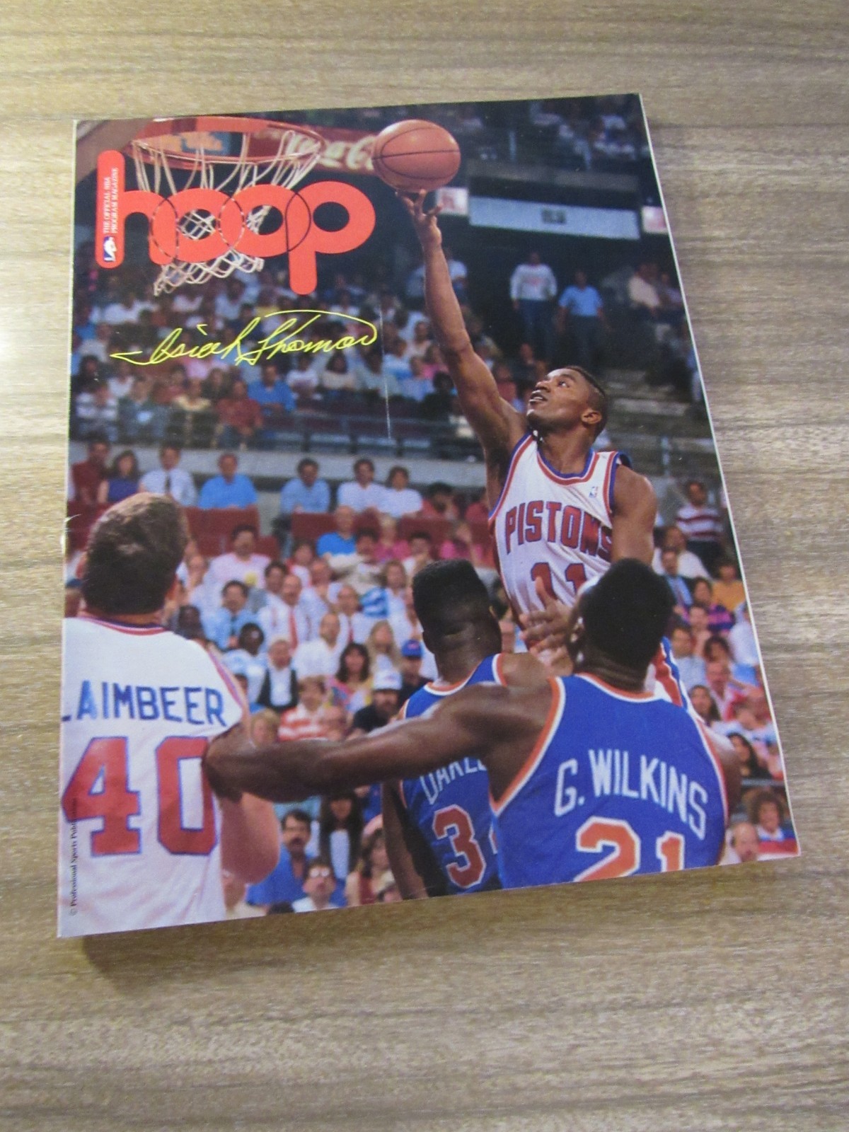 1990-91 Detroit Pistons vs. Utah Jazz Program John Stockton DD