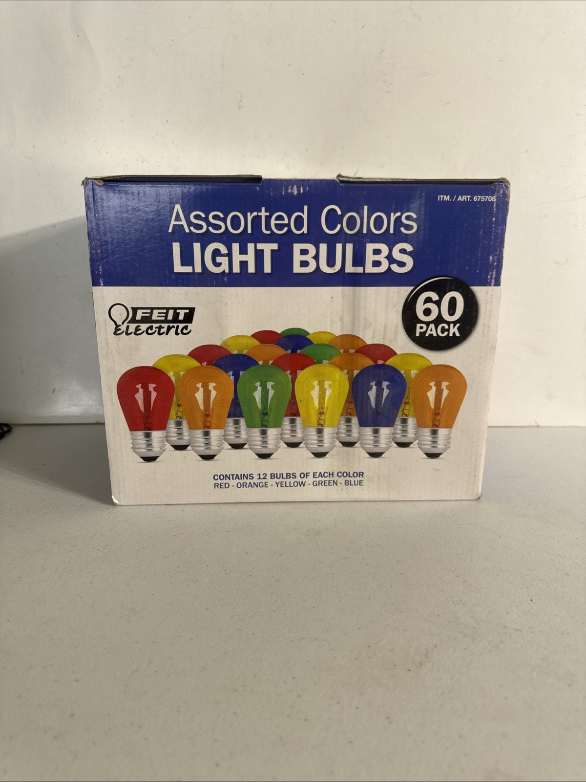 Feit Electric 11w Assorted Multi Color String Light Bulbs 60 Pack Indoor/Outdoor