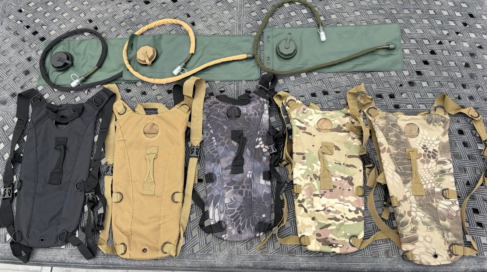 Tactical Molle Hydration Pack Backpack with 3L TPU Water Bladder W/ Waist Bag