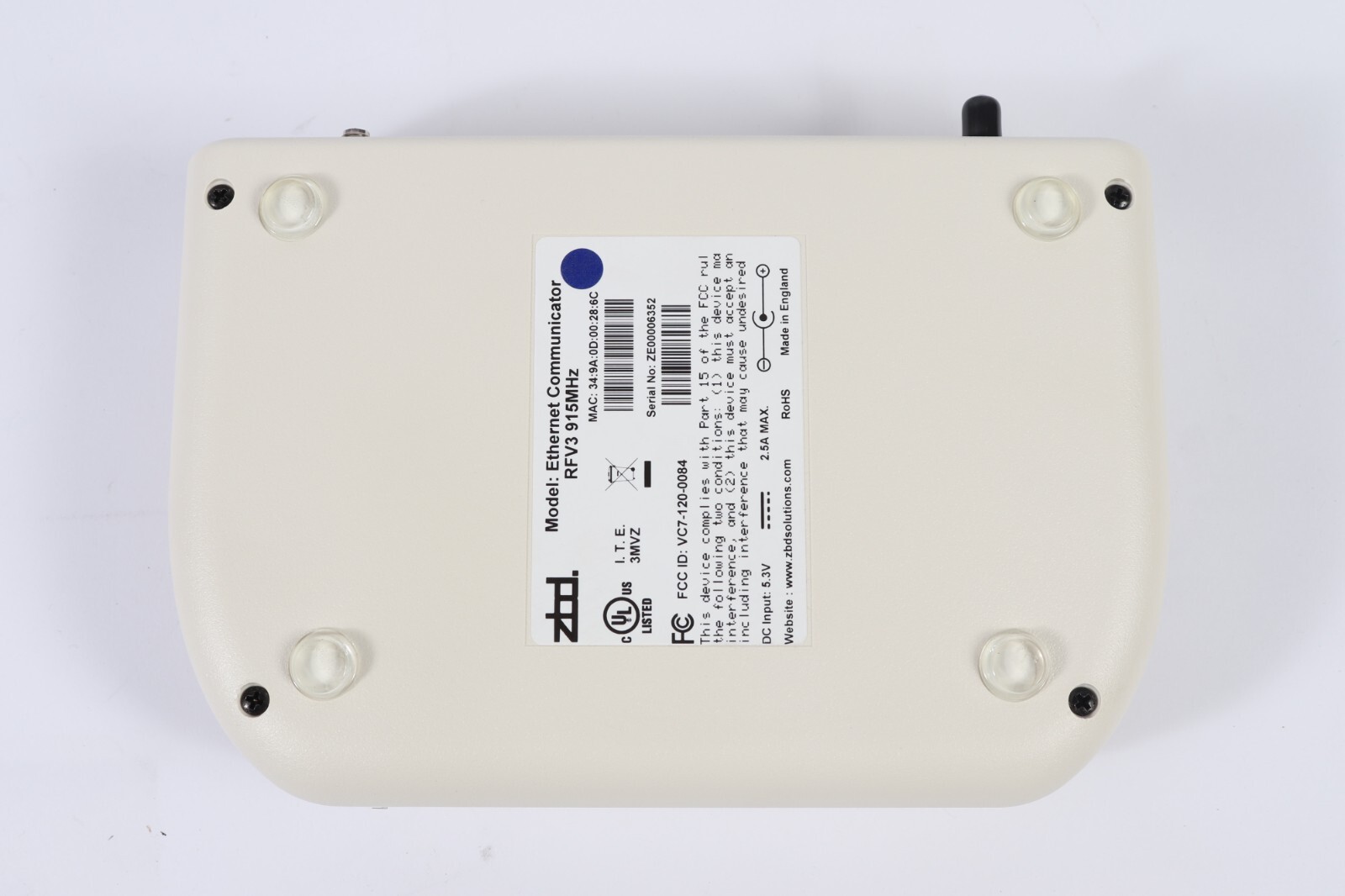 New Open Box ZBD Displays Ethernet Communicator RFV3 Electronic Label