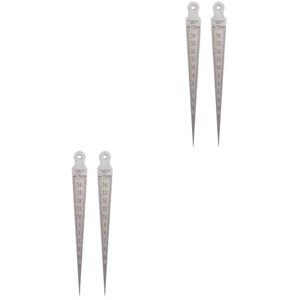 4 Pcs Pipe Tool Metric Taper Gauge Aperture Ruler Pipefitter Tools