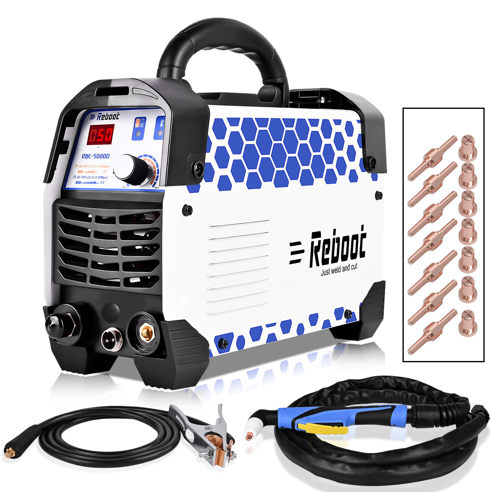 Plasma Cutter Real 60AMP REBOOT Air CUT60 Cutting machine 110V/220V Inverter US