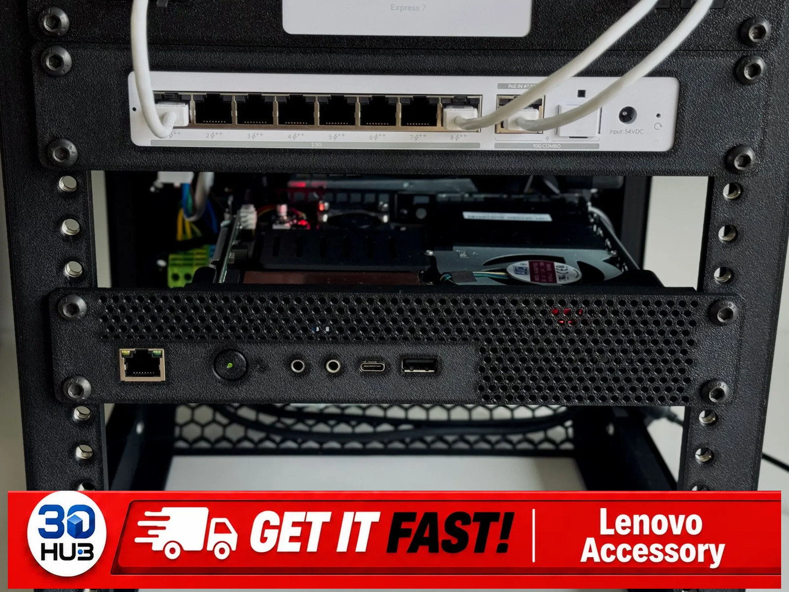 Lenovo Tiny5 10" Rack Panel Case M920Q M920X Mount
