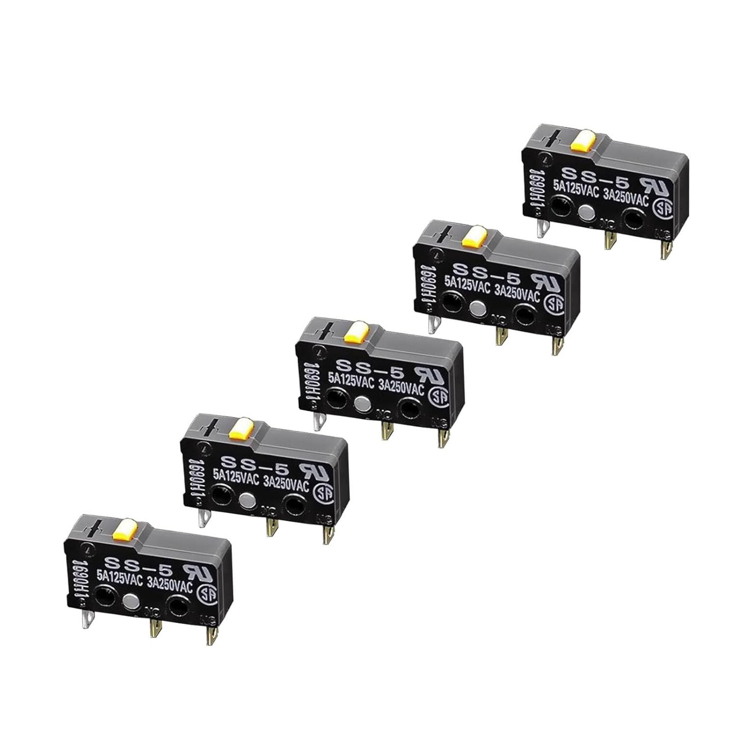 5PCS SS-5 Micro Switch 5A 125VAC 3A 250VAC SS5 Switch Snap Action N.O./N.C.