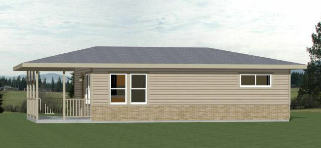30x20 House -- 2 Bedroom 1 Bath -- 600 sq ft -- PDF Floor Plan -- Model 3B