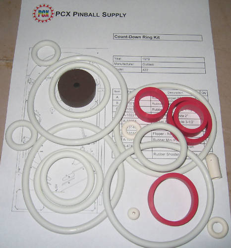 1979 Gottlieb Count-Down Pinball Rubber Ring Kit