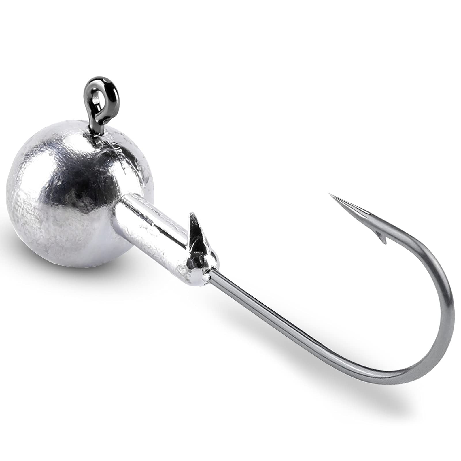Barb Saltwater Jig Head Hook Bass Freshwater Jigs Hook Lead Round Ball Fishin...
